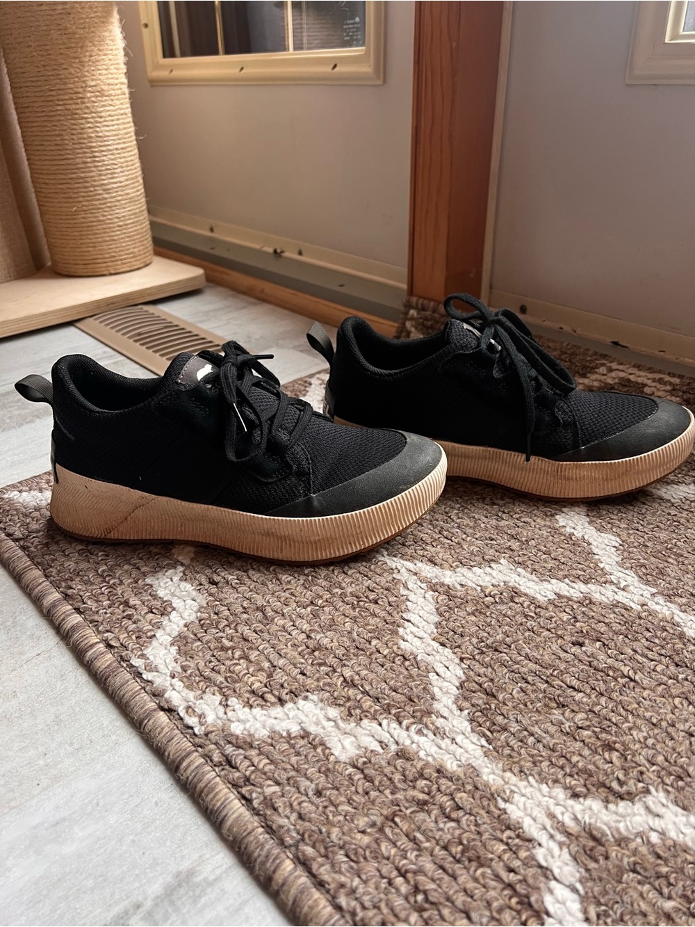 Woman’s Sorel Black Waterproof Sneakers